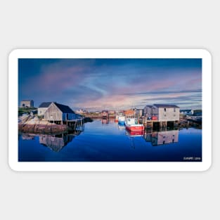 Calm Water at Peggys Cove Sticker